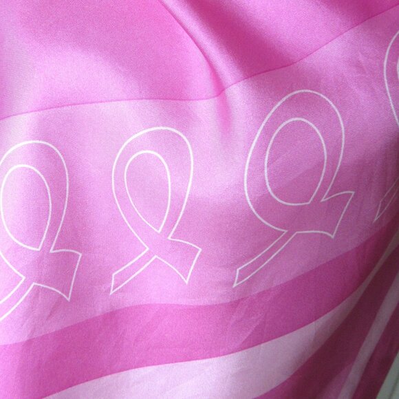 Breast Cancer 100% Silk SCARF Pink American Cancer Society - Picture 3 of 9